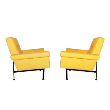 Pair of cubist armchairs - Italy 1960