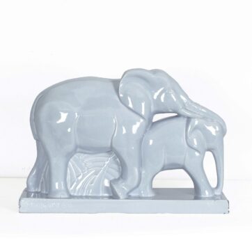 Art Deco ceramic elephants by Lemanceau