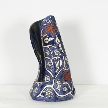 Enameled ceramic vase by Régil