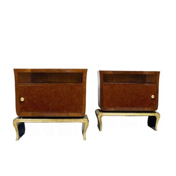 Pair of rounded nightstands - Italy 1940