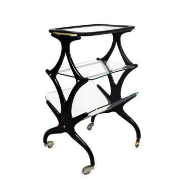 Side table on wheels by Cesare Lacca - 1950
