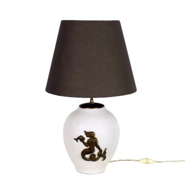 Ceramic table lamp by Pol Chambost