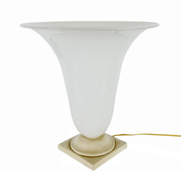 White opaline lamp - France 1930