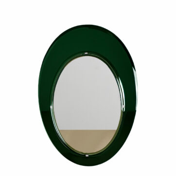 Large oval mirror attributed to Fontana Arte - 1960