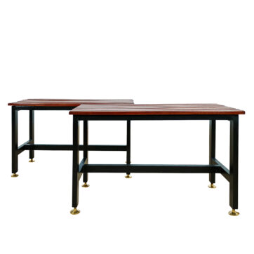 Pair of mahogany benches - Italy 1950