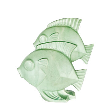 Art Deco two fishes ceramic by Dejan - France 1930