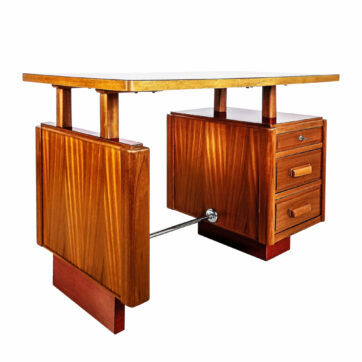 Small desk in solid sapele - France 1960
