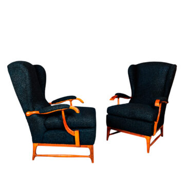 Pair of wing armchairs by Paolo Buffa - Italy 1950