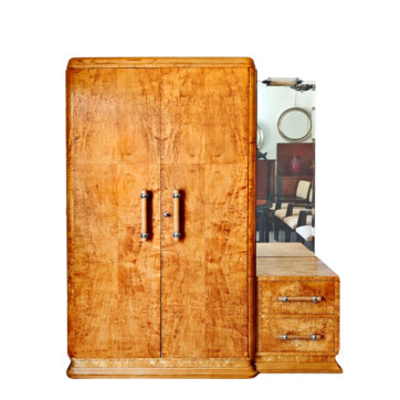 Art Deco wardrobe with mirror - France 1930