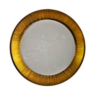 engraved brass mirror